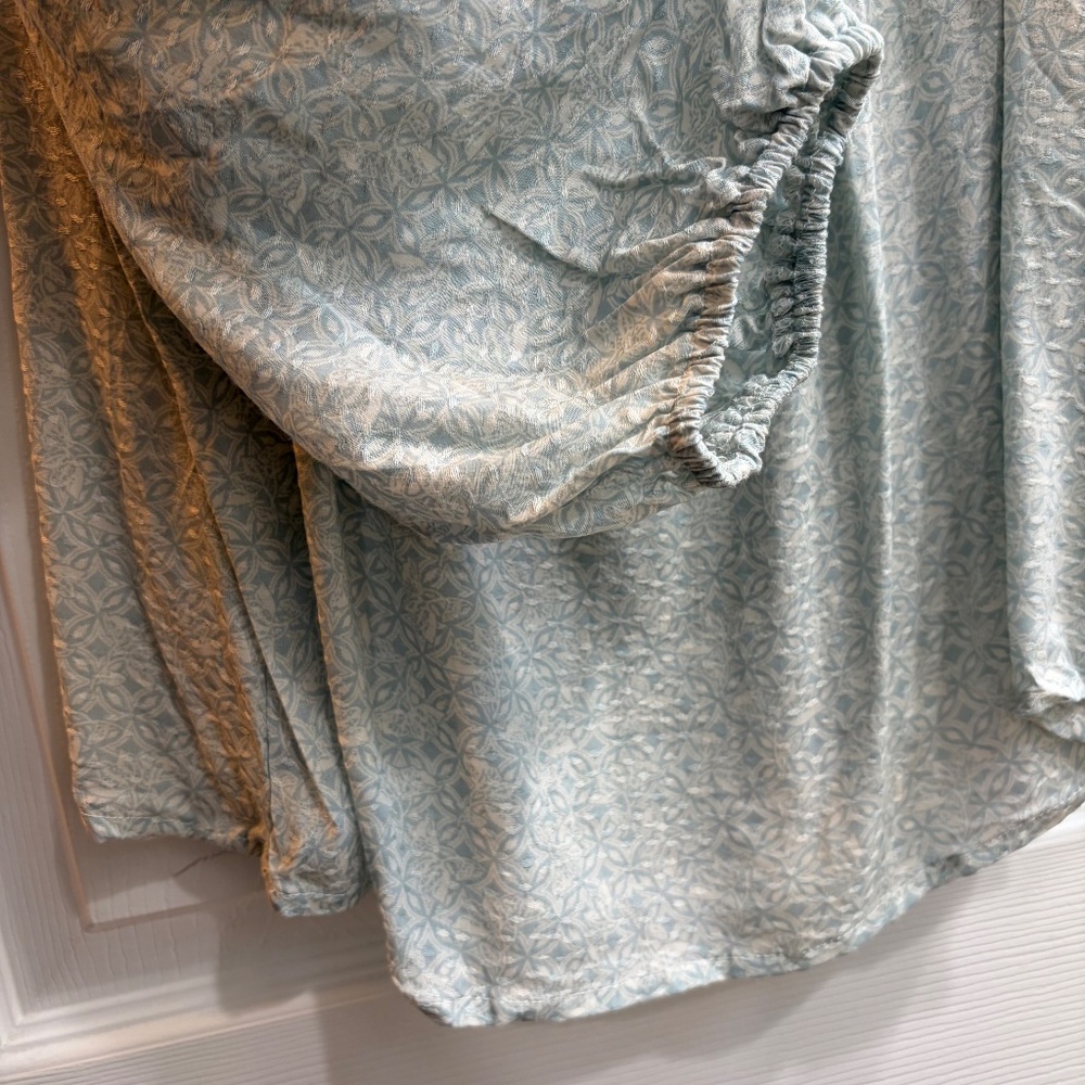 New Millibon Off the Shoulder Textured Top Shirt Blouse Relaxed Fit Boho💕 - Picture 3 of 5